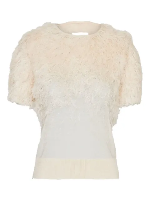 Maison Margiela retrograde silk knit top Neutrals S29HL0020M13202