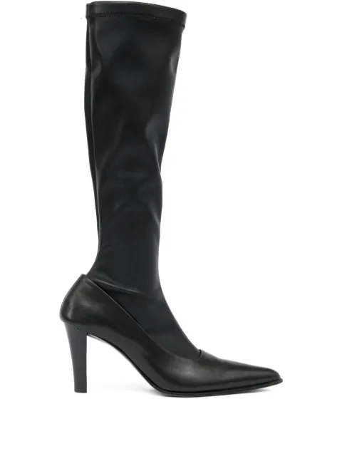MM6 Maison Margiela high-heeled leather boots Black S66WW0099P7438