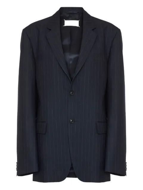 Maison Margiela pinstripe single-breasted blazer Blue S29BN0414M35581