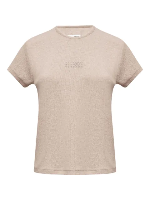 MM6 Maison Margiela Numbers-print T-shirt Neutrals S52GC0357M20122
