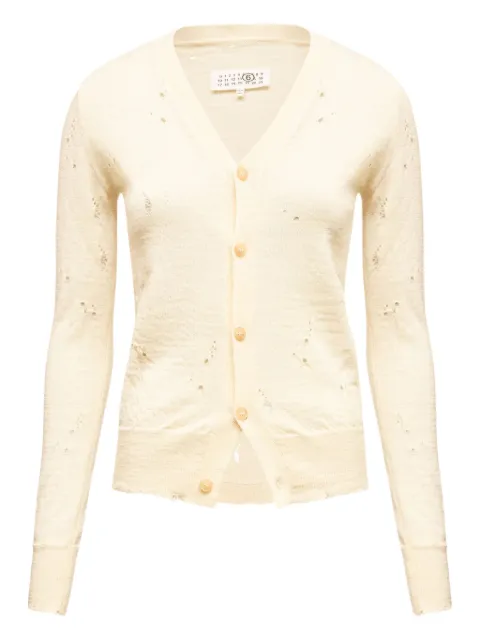 MM6 Maison Margiela button-up cardigan Neutrals S52HP0033M13134