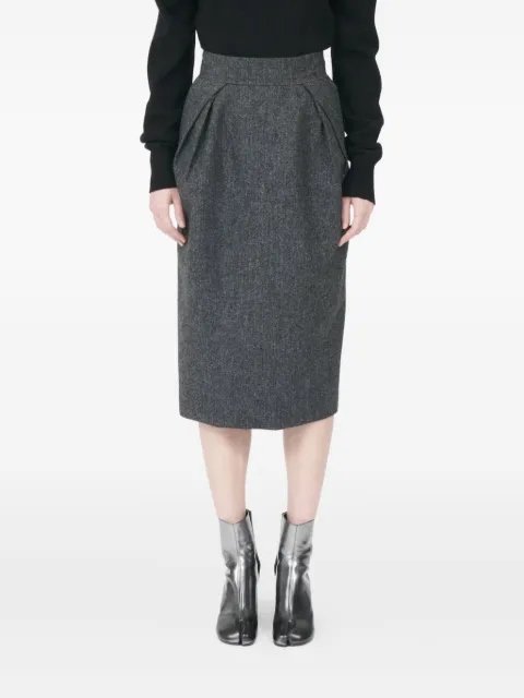 Maison Margiela pleated midi skirt Grey S29ME0032M35569