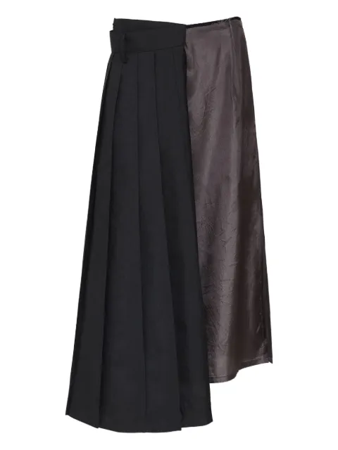 Maison Margiela pleated asymmetrical skirt Black S51ME0043MTN098