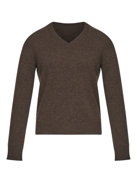 MM6 Maison Margiela V-neck wool sweater Brown S62HN0007M13187