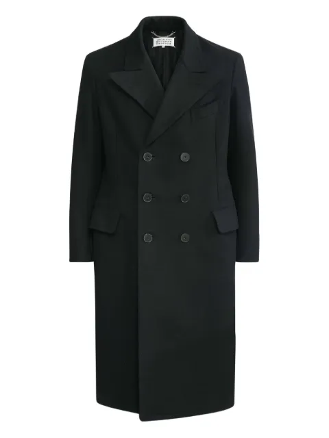 Maison Margiela virgin-wool double-breasted coat Black S50AA0158M35585