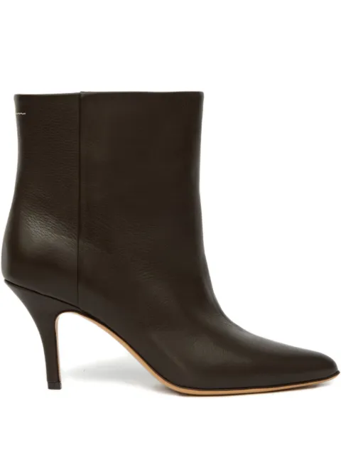 MM6 Maison Margiela pointed-toe leather ankle boots Brown S59WU0261P6783