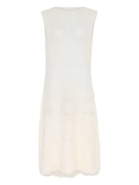 Maison Margiela Retrograde silk knit dress Neutrals S29DD0044M13202