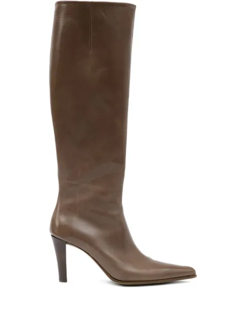 MM6 Maison Margiela pointed-toe knee-high boots Brown S66WW0098P7437