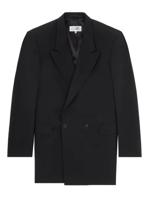 MM6 Maison Margiela double-breasted coat Black S62BN0117M35614