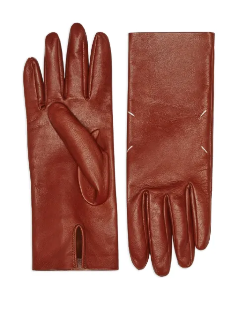 Maison Margiela leather fingerless gloves Brown S51TS0074SY1622