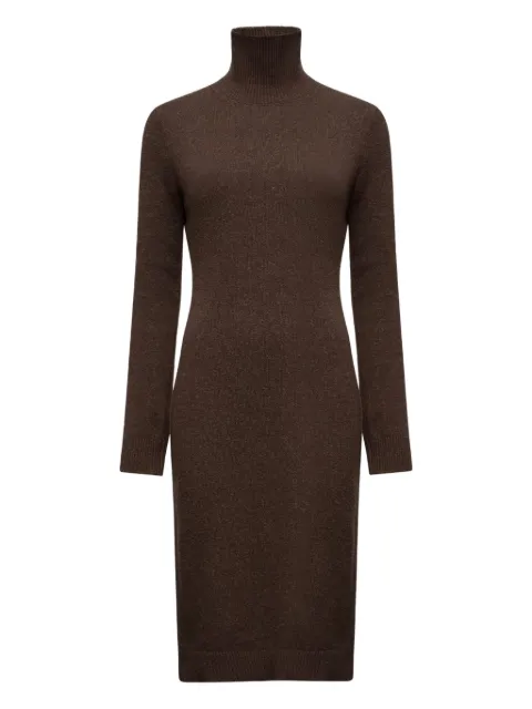MM6 Maison Margiela high-neck ribbed dress Brown S62DD0054M13187