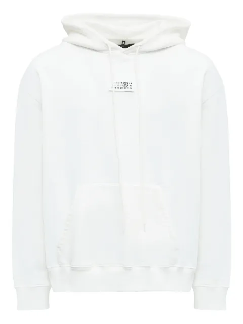 MM6 Maison Margiela front pocket hoodie White SH0GU0033M25025101