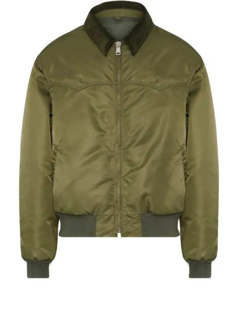 Maison Margiela corduroy-collar bomber jacket Green S67AM0106M35662