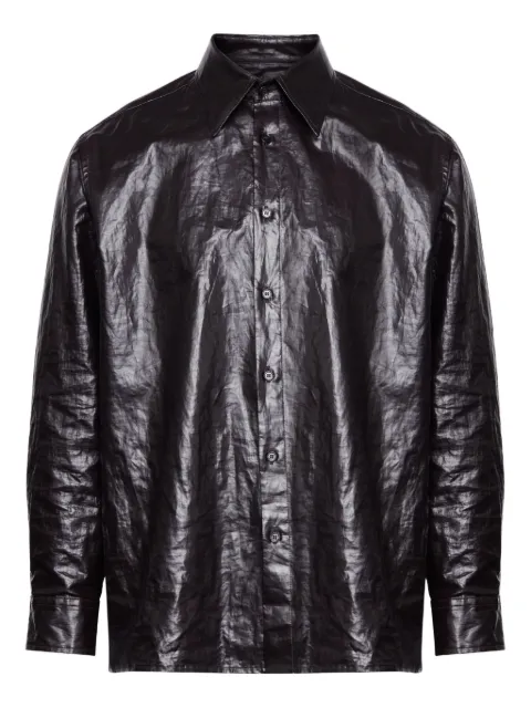 MM6 Maison Margiela crinkled-finish button-up shirt SH2DT0035M35617