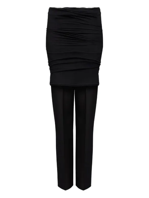 MM6 Maison Margiela draped-layer trousers Black S62KB0248M35436