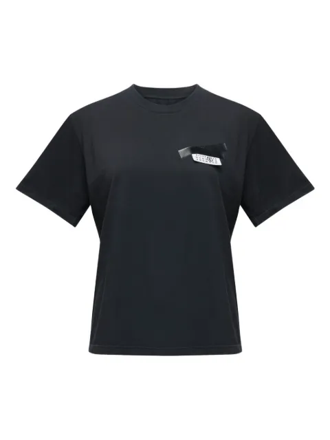 MM6 Maison Margiela taped label cotton T-shirt Black S62GD0210M20115