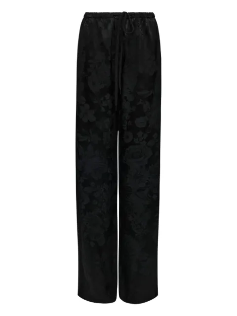 MM6 Maison Margiela floral-jacquard trousers Black S52KA0551M35471