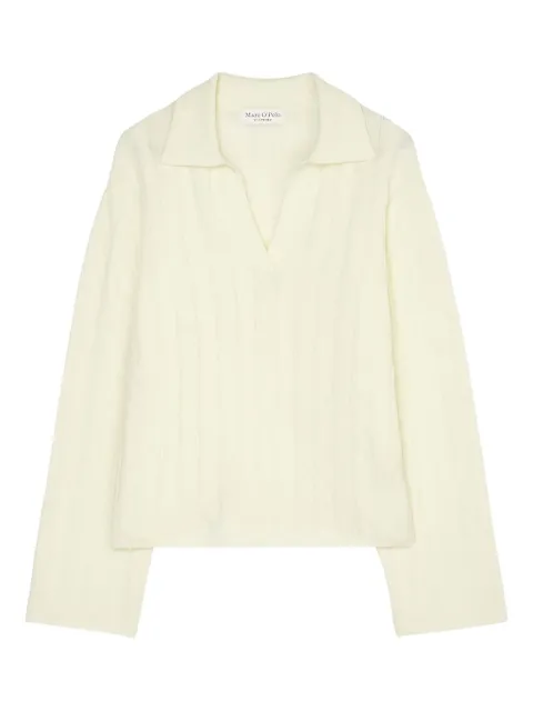 Marc O'Polo cable-knit sweater White 308605160165156