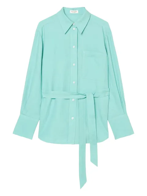 Marc O'Polo belted button-up shirt Blue 303130542107846