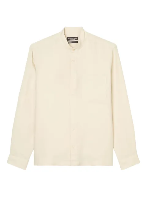 Marc O'Polo band-collar button-up shirt Neutrals 323742842176