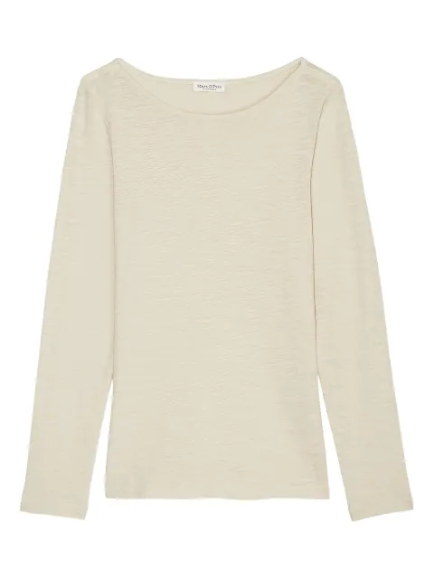 Marc O'Polo boat-neck long-sleeve top Neutrals 409226152199