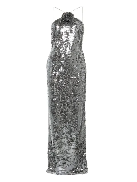 Magda Butrym sequin-embellished maxi dress Grey 355925