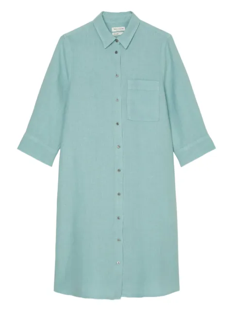 Marc O'Polo button-front mini dress Blue 404028221429424