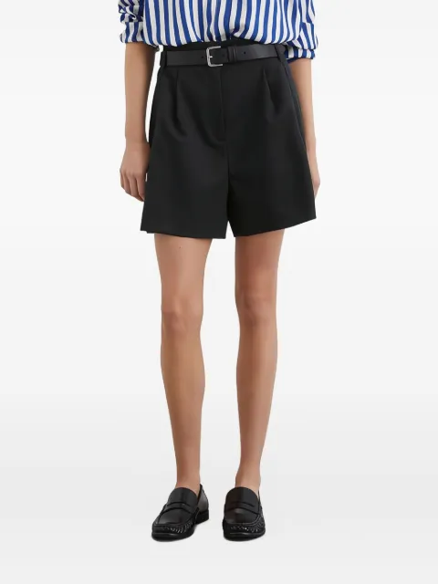 Marc O'Polo pleated high-waist shorts Black 502006215017