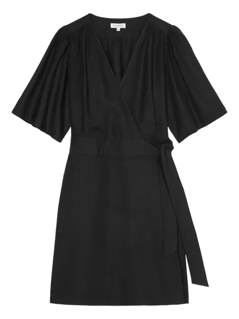Marc O'Polo puff sleeves wrap dress Black 304130521121990