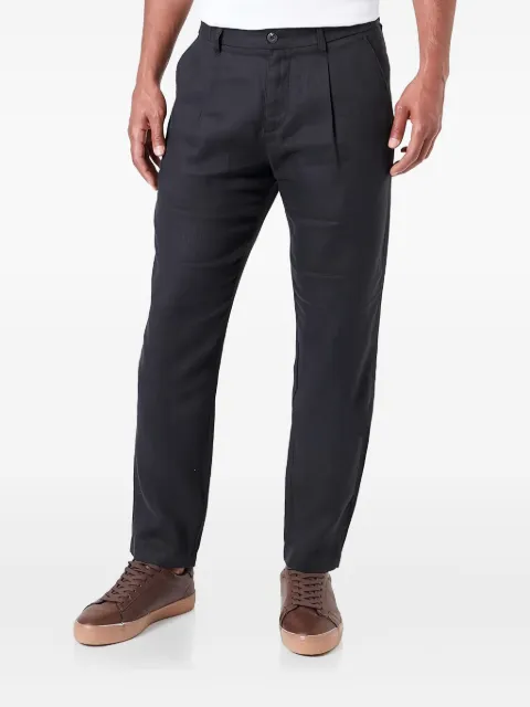 Marc O'Polo dart-detail linen trousers Black 324003910258990