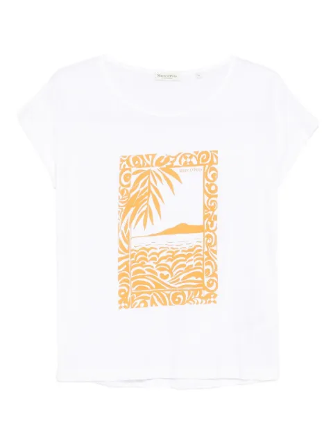 Marc O'Polo landscape-print T-shirt White 504206751377
