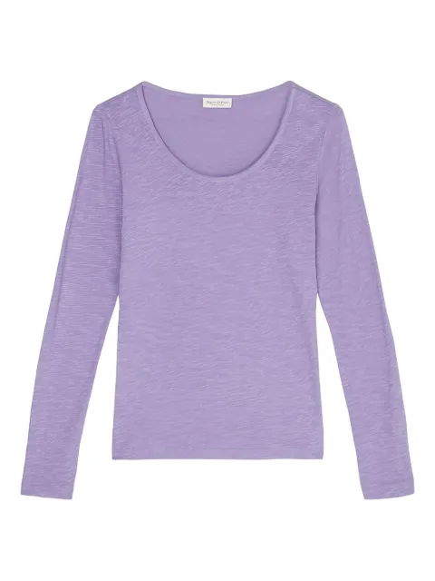 Marc O'Polo long-sleeve scoop-neck top Purple 300226152515