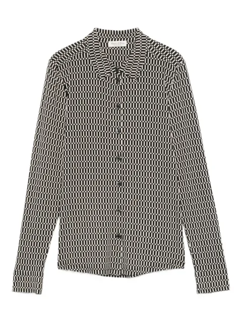 Marc O'Polo geometric-pattern button shirt Black 408226452319
