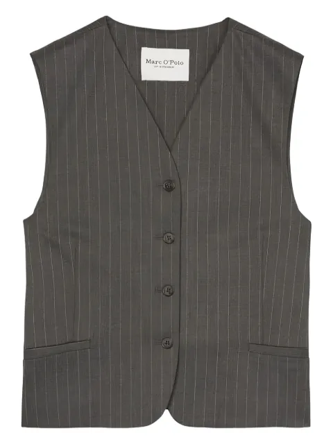 Marc O'Polo pinstripe sleeveless waistcoat Grey 408026381013