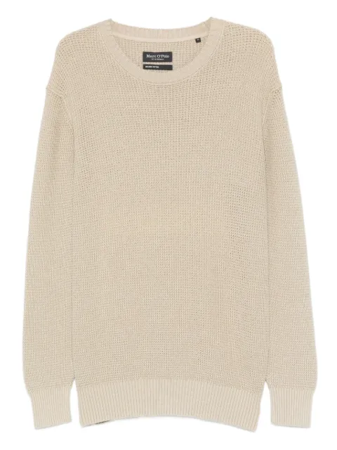 Marc O'Polo waffle-knit crew-neck jumper Neutrals 420507560160111