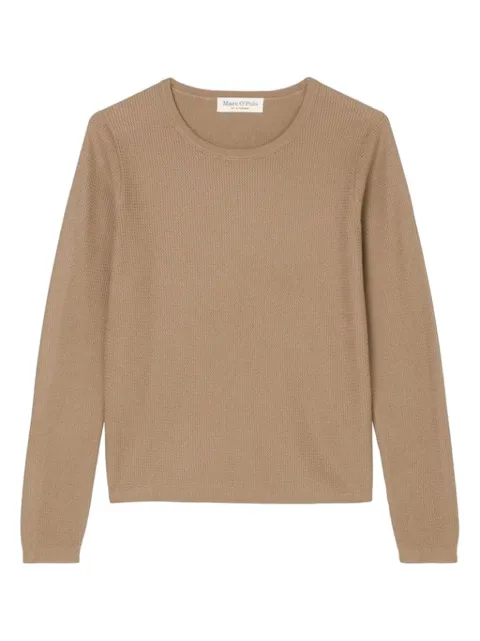 Marc O'Polo ribbed long-sleeve sweater Brown M02600660059750