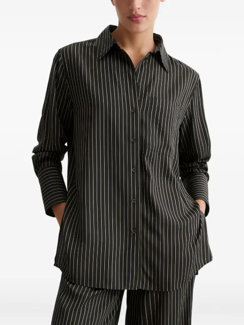 Marc O'Polo striped button-up shirt Black 408120842511
