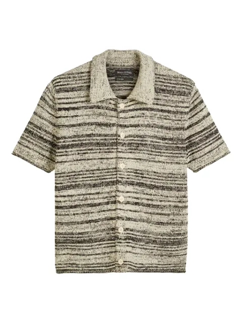 Marc O'Polo marl-knit short-sleeve shirt Black 523602664000
