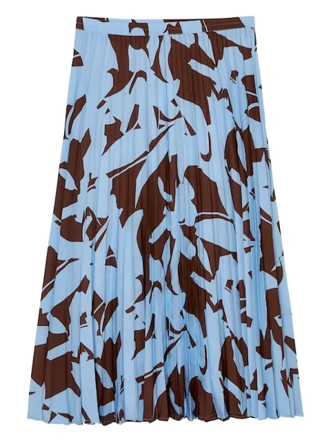 Marc O'Polo abstract-print pleated skirt Blue 307008120085