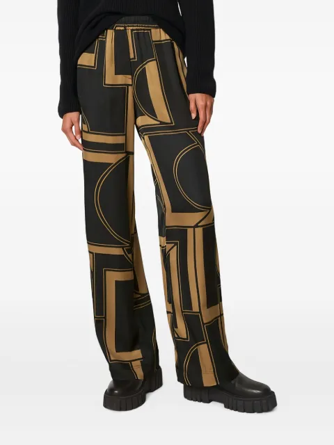 Marc O'Polo geometric-print trousers Black 400116710255B13