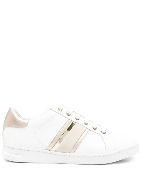 Geox Jaysen leather panelled lace-up sneakers White D361BE085NF