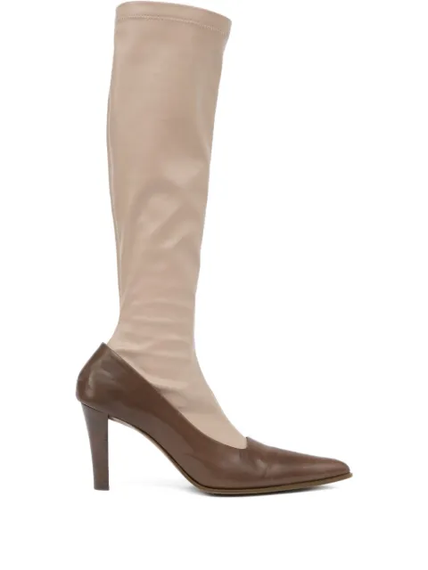 MM6 Maison Margiela knee-high leather boots Brown S66WW0099P7438