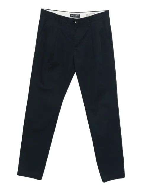 Marc O'Polo pleated cotton trousers Blue 323018610288