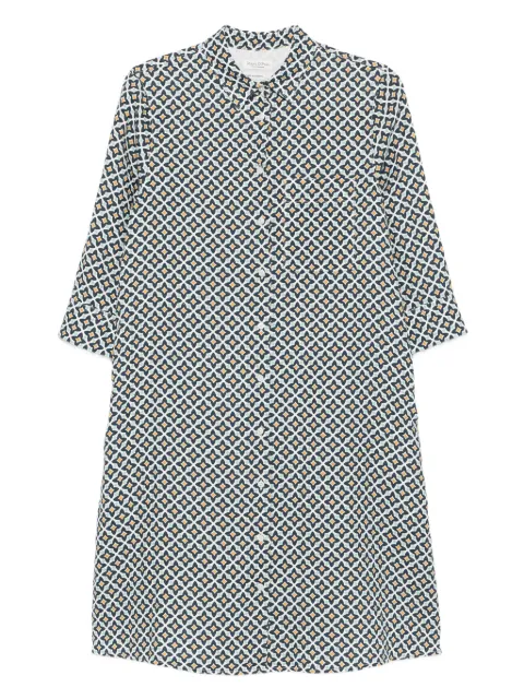 Marc O'Polo geometric-print shirt midi dress Blue 504011321429