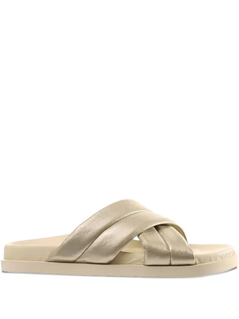 Hogl Tessa cross-strap slide sandals Gold 71008217800