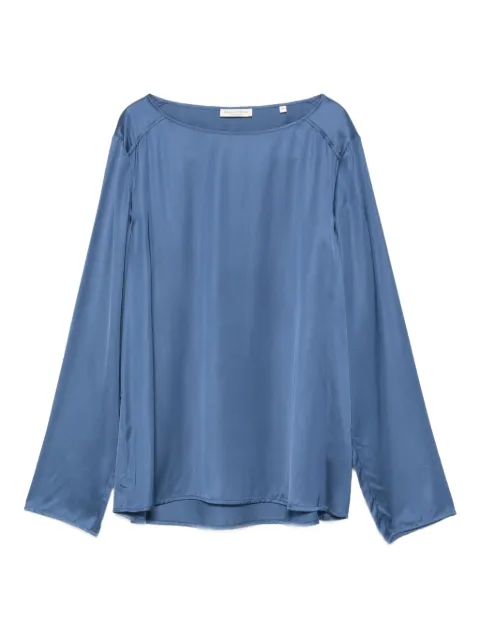 Marc O'Polo boat-neck long-sleeve top Blue 401110342321