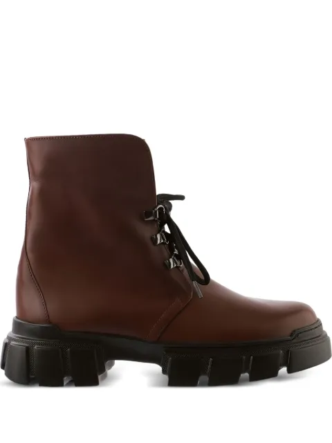 Hogl Winter chunky-sole lace-up ankle boots Brown 81027452900