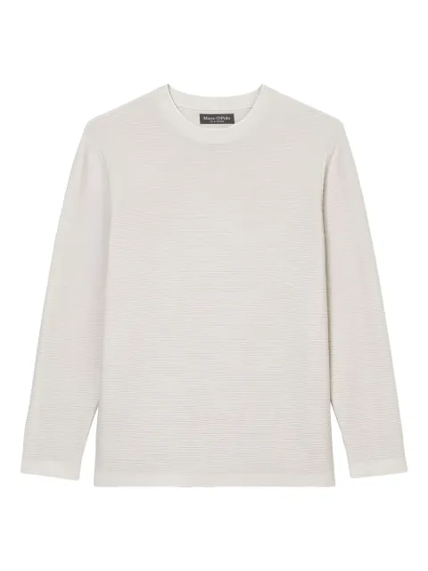 Marc O'Polo textured long-sleeve top Grey 322504160034910