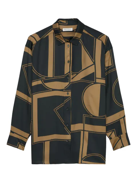 Marc O'Polo geometric-print button-up shirt Black 400116742291B13