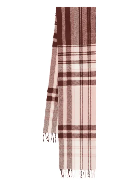 Marc O'Polo check-pattern fringe-edges scarf Neutrals 308804302281G73